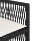 vidaXL Gartenstühle mit Kissen 4 Stk. Schwarz Poly Rattan vidaXL Gartenstühle mit Kissen 4 Stk. Schwarz Poly Rattan