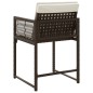 vidaXL Gartenstühle mit Kissen 4 Stk. Braun Poly Rattan vidaXL Gartenstühle mit Kissen 4 Stk. Braun Poly Rattan
