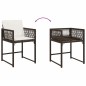 vidaXL Gartenstühle mit Kissen 4 Stk. Braun Poly Rattan vidaXL Gartenstühle mit Kissen 4 Stk. Braun Poly Rattan