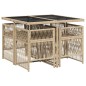 vidaXL 5-tlg. Garten-Essgruppe mit Kissen Beigemischung Poly Rattan vidaXL 5-tlg. Garten-Essgruppe mit Kissen Beigemischung Poly Rattan