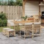 vidaXL 9-tlg. Garten-Essgruppe mit Kissen Beige Poly Rattan vidaXL 9-tlg. Garten-Essgruppe mit Kissen Beige Poly Rattan