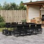 vidaXL 13-tlg. Garten-Essgruppe mit Kissen Schwarz Poly Rattan vidaXL 13-tlg. Garten-Essgruppe mit Kissen Schwarz Poly Rattan