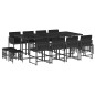 vidaXL 13-tlg. Garten-Essgruppe mit Kissen Schwarz Poly Rattan vidaXL 13-tlg. Garten-Essgruppe mit Kissen Schwarz Poly Rattan