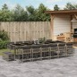 vidaXL 17-tlg. Garten-Essgruppe mit Kissen Grau Poly Rattan vidaXL 17-tlg. Garten-Essgruppe mit Kissen Grau Poly Rattan