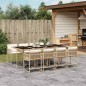 vidaXL 9-tlg. Garten-Essgruppe mit Kissen Beige Poly Rattan vidaXL 9-tlg. Garten-Essgruppe mit Kissen Beige Poly Rattan