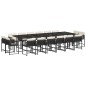 vidaXL 17-tlg. Garten-Essgruppe mit Kissen Schwarz Poly Rattan vidaXL 17-tlg. Garten-Essgruppe mit Kissen Schwarz Poly Rattan