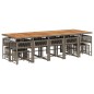 vidaXL 15-tlg. Garten-Essgruppe mit Kissen Grau Poly Rattan vidaXL 15-tlg. Garten-Essgruppe mit Kissen Grau Poly Rattan