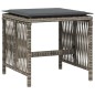 vidaXL Gartenhocker mit Kissen 4 Stk. Grau 41x41x36 cm Poly Rattan vidaXL Gartenhocker mit Kissen 4 Stk. Grau 41x41x36 cm Poly Rattan
