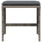 vidaXL Gartenhocker mit Kissen 4 Stk. Grau 41x41x36 cm Poly Rattan vidaXL Gartenhocker mit Kissen 4 Stk. Grau 41x41x36 cm Poly Rattan