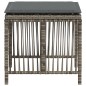 vidaXL Gartenhocker mit Kissen 4 Stk. Grau 41x41x36 cm Poly Rattan vidaXL Gartenhocker mit Kissen 4 Stk. Grau 41x41x36 cm Poly Rattan