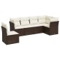 vidaXL 7-tlg. Garten-Sofagarnitur mit Kissen Braun Poly Rattan vidaXL 7-tlg. Garten-Sofagarnitur mit Kissen Braun Poly Rattan