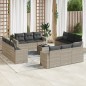 vidaXL 13-tlg. Garten-Sofagarnitur mit Kissen Hellgrau Poly Rattan vidaXL 13-tlg. Garten-Sofagarnitur mit Kissen Hellgrau Poly Rattan