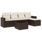 vidaXL 6-tlg. Garten-Sofagarnitur mit Kissen Braun Poly Rattan vidaXL 6-tlg. Garten-Sofagarnitur mit Kissen Braun Poly Rattan