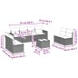 vidaXL 9-tlg. Garten-Sofagarnitur mit Kissen Hellgrau Poly Rattan vidaXL 9-tlg. Garten-Sofagarnitur mit Kissen Hellgrau Poly Rattan