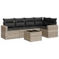vidaXL 6-tlg. Garten-Sofagarnitur mit Kissen Hellgrau Poly Rattan vidaXL 6-tlg. Garten-Sofagarnitur mit Kissen Hellgrau Poly Rattan