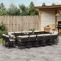 vidaXL 15-tlg. Garten-Essgruppe mit Kissen Schwarz Poly Rattan vidaXL 15-tlg. Garten-Essgruppe mit Kissen Schwarz Poly Rattan