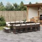 vidaXL 15-tlg. Garten-Essgruppe mit Kissen Braun Poly Rattan vidaXL 15-tlg. Garten-Essgruppe mit Kissen Braun Poly Rattan