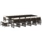 vidaXL 15-tlg. Garten-Essgruppe mit Kissen Braun Poly Rattan vidaXL 15-tlg. Garten-Essgruppe mit Kissen Braun Poly Rattan
