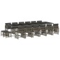 vidaXL 17-tlg. Garten-Essgruppe mit Kissen Grau Poly Rattan vidaXL 17-tlg. Garten-Essgruppe mit Kissen Grau Poly Rattan
