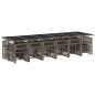 vidaXL 17-tlg. Garten-Essgruppe mit Kissen Grau Poly Rattan vidaXL 17-tlg. Garten-Essgruppe mit Kissen Grau Poly Rattan