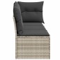 vidaXL Gartensofa mit Kissen 3-Sitzer Hellgrau Poly Rattan vidaXL Gartensofa mit Kissen 3-Sitzer Hellgrau Poly Rattan