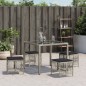 vidaXL Gartenhocker mit Kissen 4 Stk. Hellgrau 41x41x36 cm Poly Rattan vidaXL Gartenhocker mit Kissen 4 Stk. Hellgrau 41x41x36 cm Poly Rattan