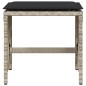 vidaXL Gartenhocker mit Kissen 4 Stk. Hellgrau 41x41x36 cm Poly Rattan vidaXL Gartenhocker mit Kissen 4 Stk. Hellgrau 41x41x36 cm Poly Rattan