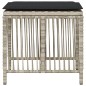 vidaXL Gartenhocker mit Kissen 4 Stk. Hellgrau 41x41x36 cm Poly Rattan vidaXL Gartenhocker mit Kissen 4 Stk. Hellgrau 41x41x36 cm Poly Rattan