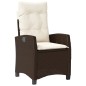 vidaXL 5-tlg. Garten-Essgruppe mit Kissen Braun Poly Rattan vidaXL 5-tlg. Garten-Essgruppe mit Kissen Braun Poly Rattan