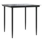 vidaXL 5-tlg. Garten-Essgruppe mit Kissen Braun Poly Rattan vidaXL 5-tlg. Garten-Essgruppe mit Kissen Braun Poly Rattan