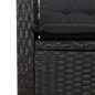 vidaXL 3-tlg. Garten-Essgruppe mit Kissen Schwarz Poly Rattan vidaXL 3-tlg. Garten-Essgruppe mit Kissen Schwarz Poly Rattan