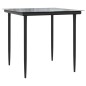 vidaXL 3-tlg. Garten-Essgruppe mit Kissen Schwarz Poly Rattan vidaXL 3-tlg. Garten-Essgruppe mit Kissen Schwarz Poly Rattan