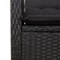 vidaXL 5-tlg. Garten-Essgruppe mit Kissen Schwarz Poly Rattan vidaXL 5-tlg. Garten-Essgruppe mit Kissen Schwarz Poly Rattan