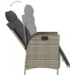 vidaXL 9-tlg. Garten-Essgruppe mit Kissen Grau Poly Rattan vidaXL 9-tlg. Garten-Essgruppe mit Kissen Grau Poly Rattan