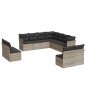vidaXL 11-tlg. Garten-Sofagarnitur mit Kissen Hellgrau Poly Rattan vidaXL 11-tlg. Garten-Sofagarnitur mit Kissen Hellgrau Poly Rattan