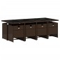 vidaXL 9-tlg. Garten-Essgruppe mit Kissen Braun Poly Rattan vidaXL 9-tlg. Garten-Essgruppe mit Kissen Braun Poly Rattan
