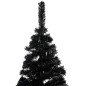 Künstlicher Weihnachtsbaum mit LEDs & Kugeln Schwarz 120 cm PVC Künstlicher Weihnachtsbaum mit LEDs & Kugeln Schwarz 120 cm PVC