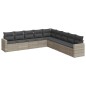 vidaXL 9-tlg. Garten-Sofagarnitur mit Kissen Hellgrau Poly Rattan vidaXL 9-tlg. Garten-Sofagarnitur mit Kissen Hellgrau Poly Rattan
