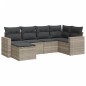 vidaXL 6-tlg. Garten-Sofagarnitur mit Kissen Hellgrau Poly Rattan vidaXL 6-tlg. Garten-Sofagarnitur mit Kissen Hellgrau Poly Rattan