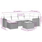 vidaXL 7-tlg. Garten-Sofagarnitur mit Kissen Hellgrau Poly Rattan vidaXL 7-tlg. Garten-Sofagarnitur mit Kissen Hellgrau Poly Rattan