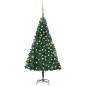 Künstlicher Weihnachtsbaum mit LEDs & Kugeln Grün 180 cm PVC Künstlicher Weihnachtsbaum mit LEDs & Kugeln Grün 180 cm PVC