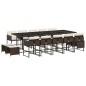 vidaXL 15-tlg. Garten-Essgruppe mit Kissen Braun Poly Rattan vidaXL 15-tlg. Garten-Essgruppe mit Kissen Braun Poly Rattan