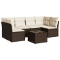 vidaXL 7-tlg. Garten-Sofagarnitur mit Kissen Braun Poly Rattan vidaXL 7-tlg. Garten-Sofagarnitur mit Kissen Braun Poly Rattan