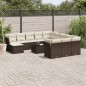 vidaXL 13-tlg. Garten-Sofagarnitur mit Kissen Braun Poly Rattan vidaXL 13-tlg. Garten-Sofagarnitur mit Kissen Braun Poly Rattan