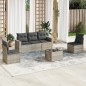 vidaXL 6-tlg. Garten-Sofagarnitur mit Kissen Hellgrau Poly Rattan vidaXL 6-tlg. Garten-Sofagarnitur mit Kissen Hellgrau Poly Rattan