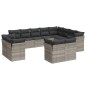 vidaXL 12-tlg. Garten-Sofagarnitur mit Kissen Hellgrau Poly Rattan vidaXL 12-tlg. Garten-Sofagarnitur mit Kissen Hellgrau Poly Rattan