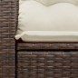 vidaXL Gartensofa mit Kissen 2-Sitzer Braun Poly Rattan vidaXL Gartensofa mit Kissen 2-Sitzer Braun Poly Rattan