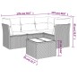 vidaXL 5-tlg. Garten-Sofagarnitur mit Kissen Hellgrau Poly Rattan vidaXL 5-tlg. Garten-Sofagarnitur mit Kissen Hellgrau Poly Rattan