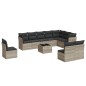 vidaXL 11-tlg. Garten-Sofagarnitur mit Kissen Hellgrau Poly Rattan vidaXL 11-tlg. Garten-Sofagarnitur mit Kissen Hellgrau Poly Rattan