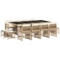 vidaXL 13-tlg. Garten-Essgruppe mit Kissen Beige Poly Rattan vidaXL 13-tlg. Garten-Essgruppe mit Kissen Beige Poly Rattan